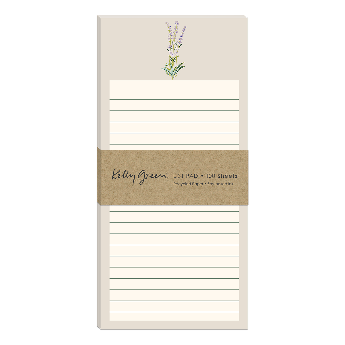 Delicate Floral Cream Magnetic List Pad
