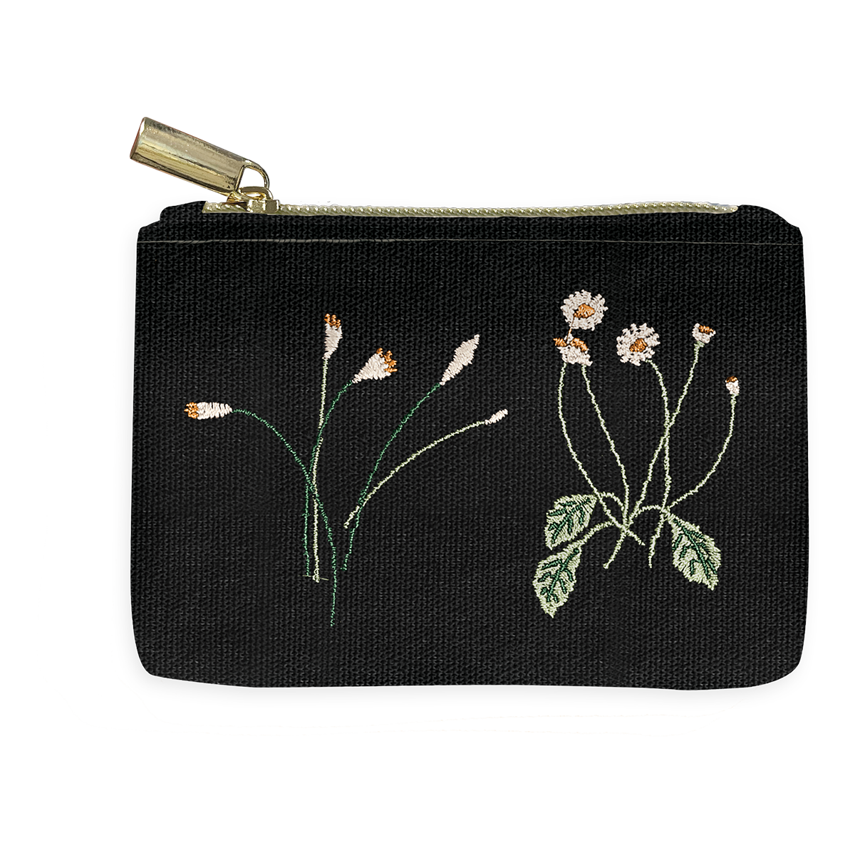 Delicate Floral Black Pouch Product