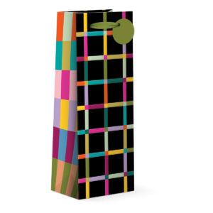 Punch Colorful Windowpane Wine Bag