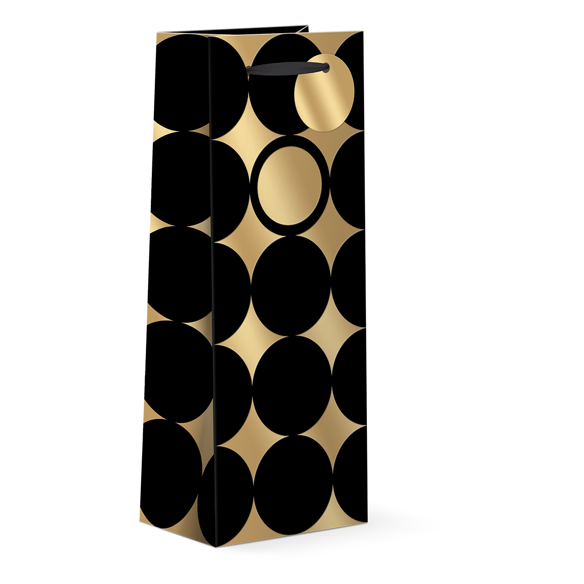 Gold Circles Wine Bag Product