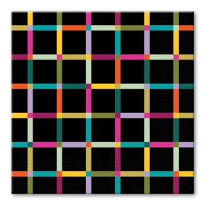 Punch Colorful Windowpane Beverage Napkins