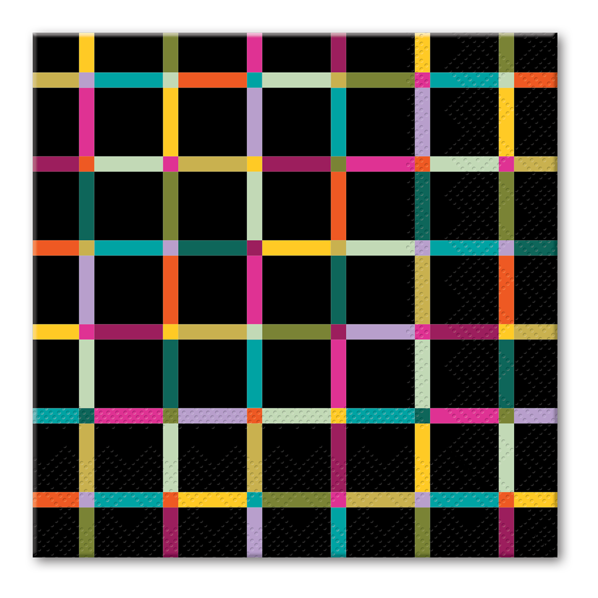 Punch Colorful Windowpane Beverage Napkins Product