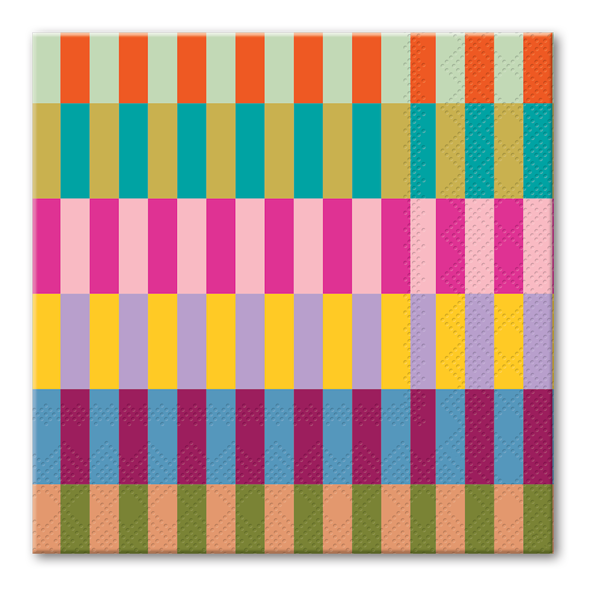 Punch Colorblock Stripe Beverage Napkins Product