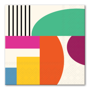 Punch Abstract Geo Beverage Napkins