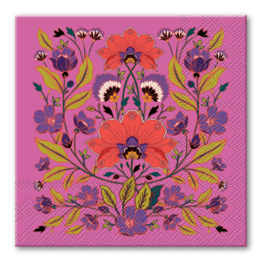 Renaissance Raspberry Beverage Napkins