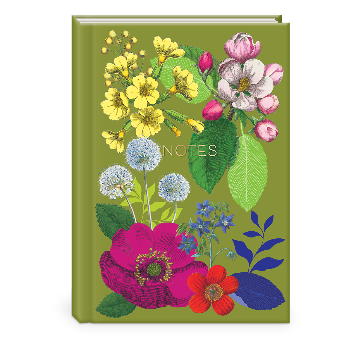 Decorative journal with vintage floral flowers design.