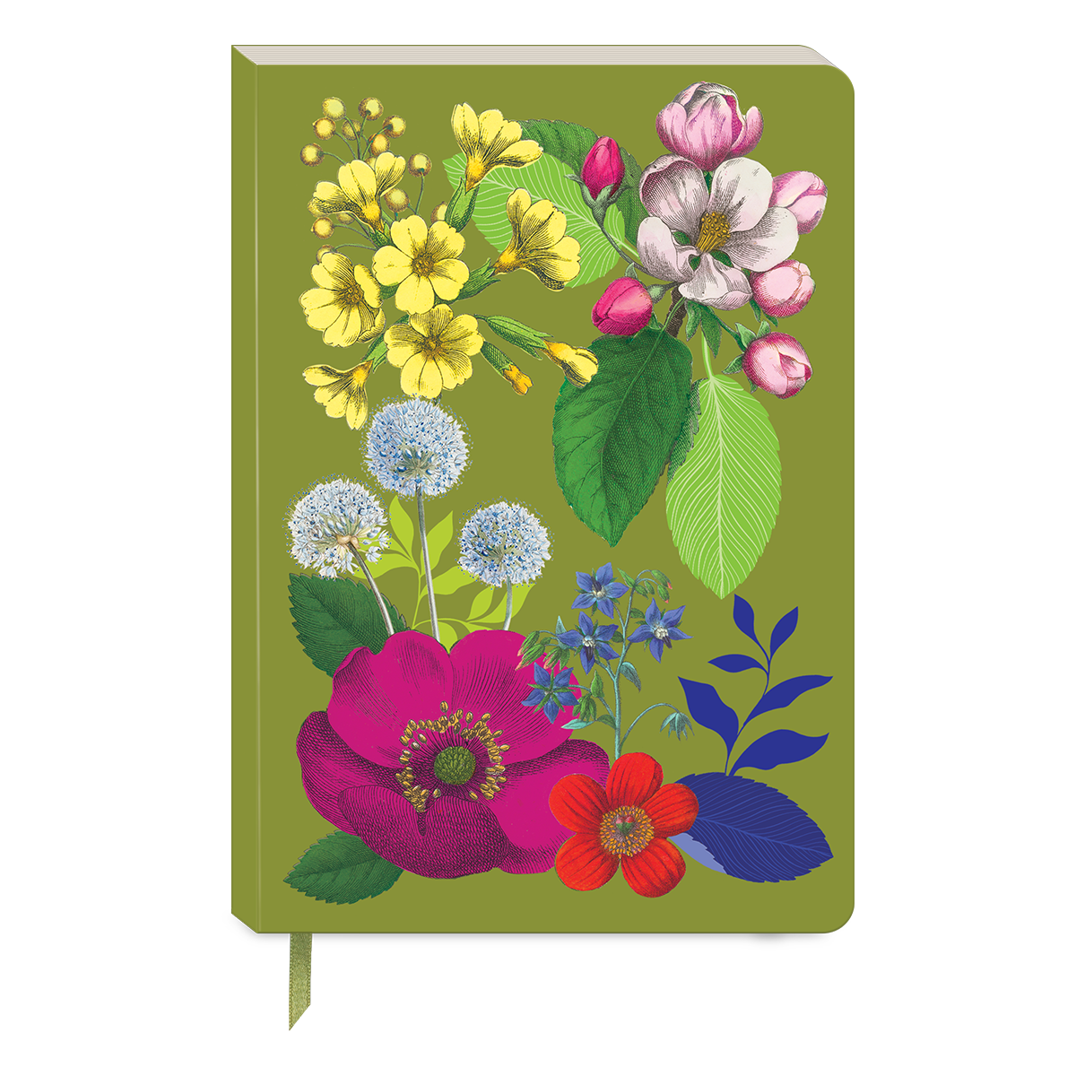Decorative journal with vintage floral flowers design.