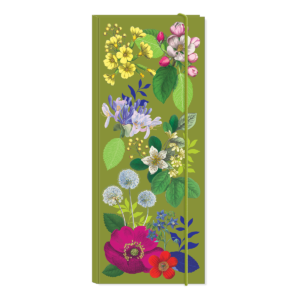 Vintage Floral Flowers Note-Folio with bungee.