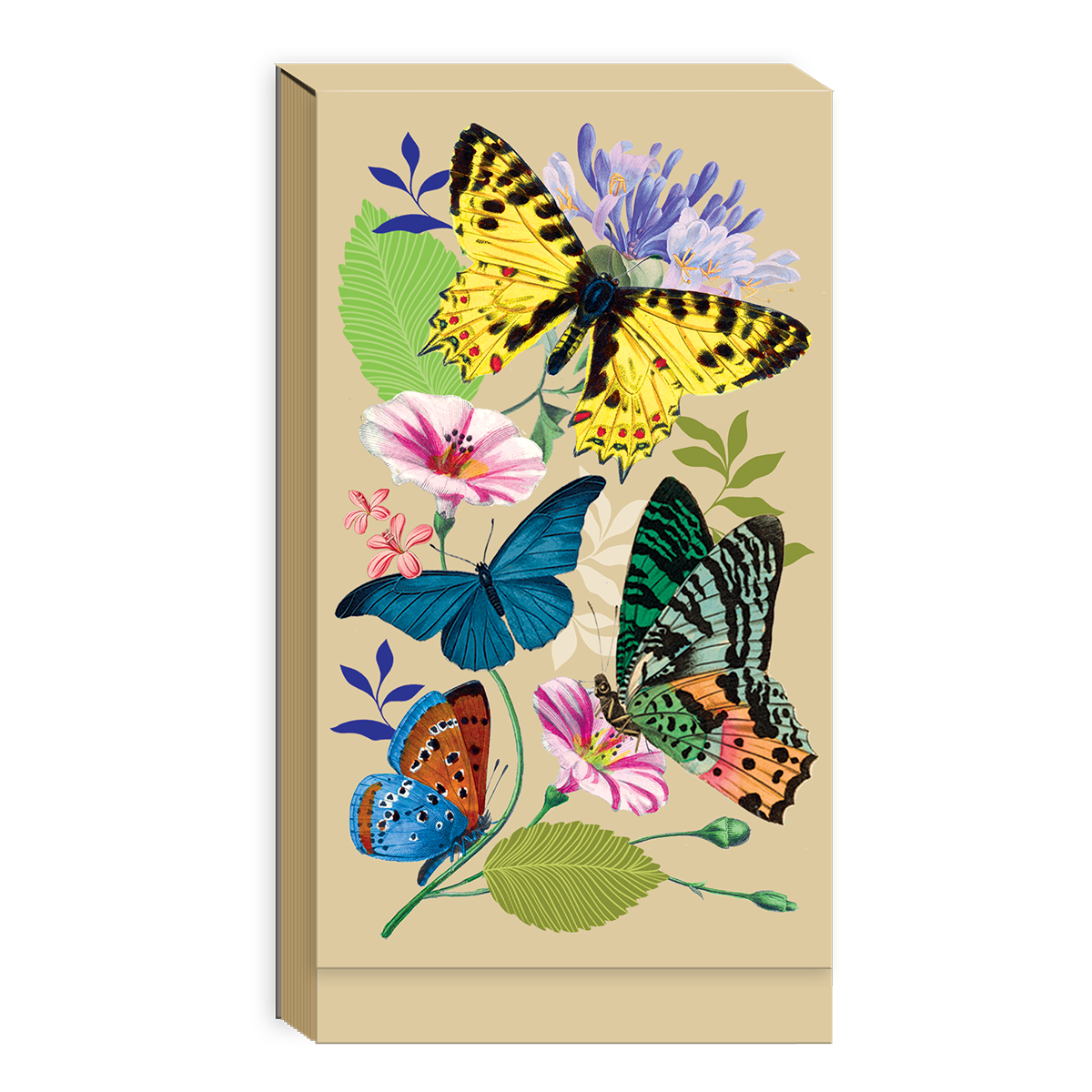 Vintage Floral Butterflies Tall Notepad Product