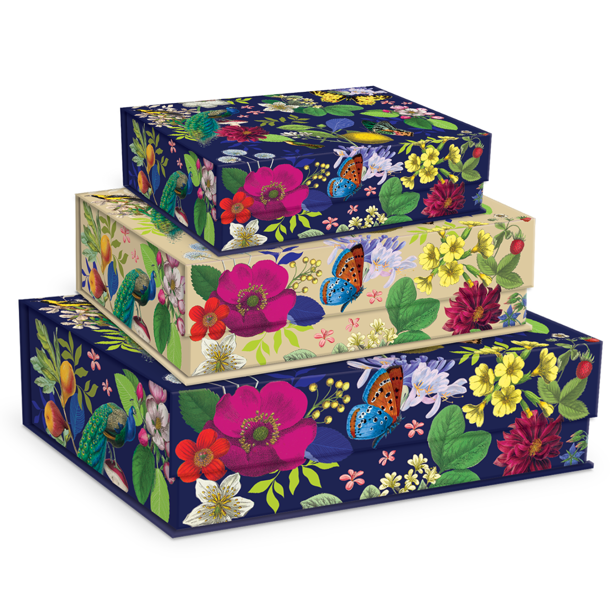 Vintage Floral Pattern Rectangle Flap Box Set Product