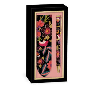 Renaissance Black Boxed Pen and Pouch in a box.