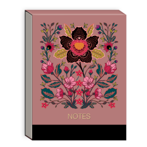 Pocket notepad featuring renaissance clay design.