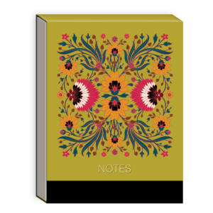 Pocket notepad featuring renaissance lime design.