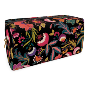 Renaissance Black Cosmetic Bag with pattern design.
