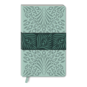 Decorative hardcover journal with nightshade peacock fan.