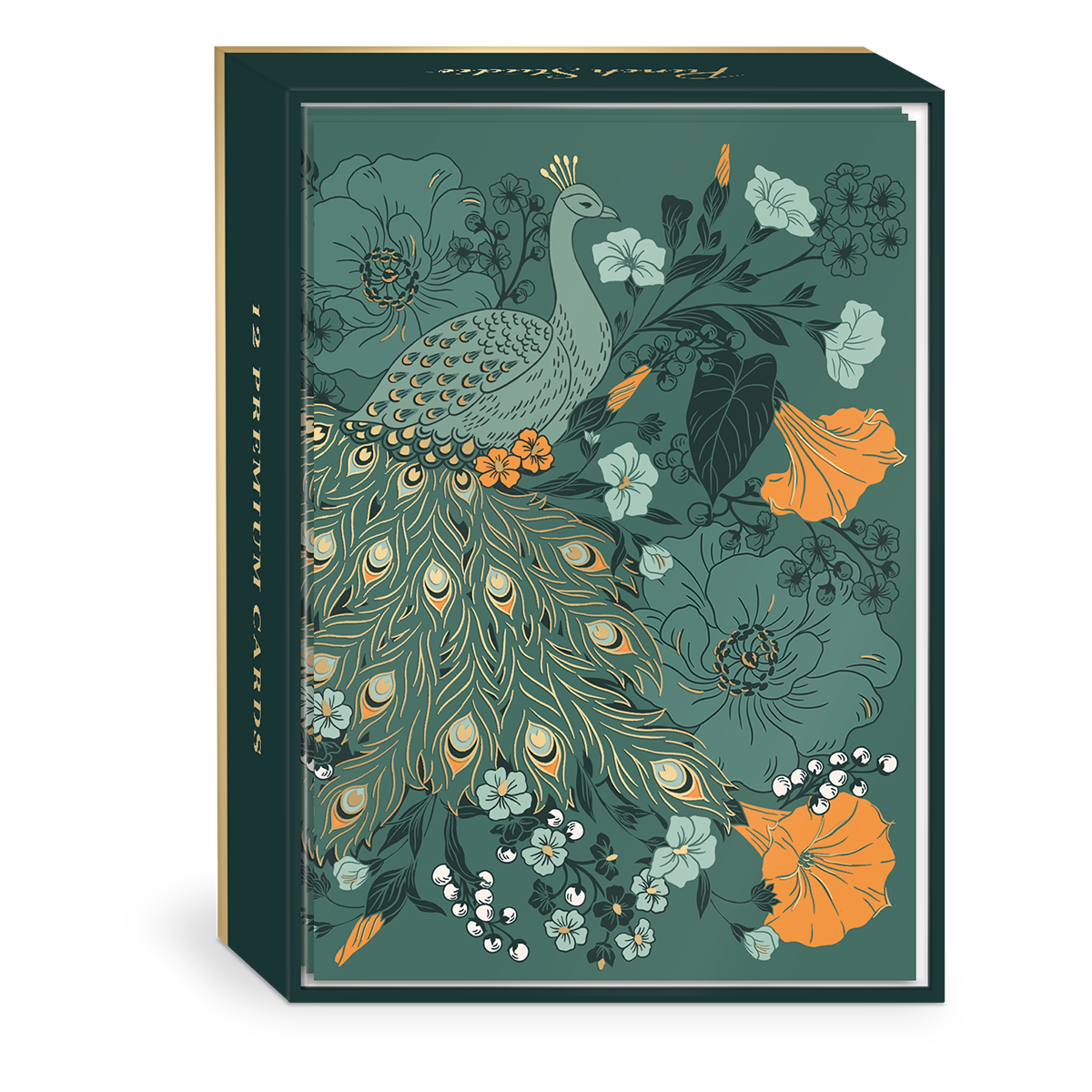 Nightshade Peacock Floral Note Cards Product