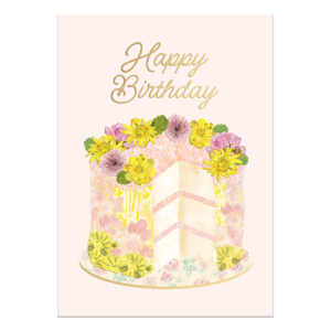 Birthday Collage Cake Greeting Card with envelope.