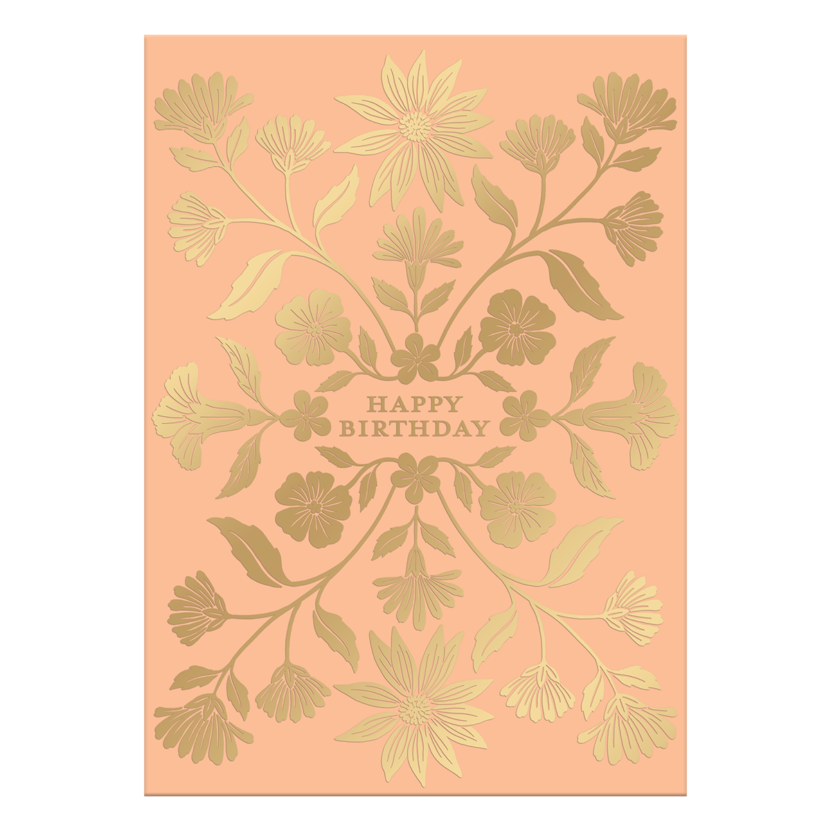 Gold Floral Greeting Card Product