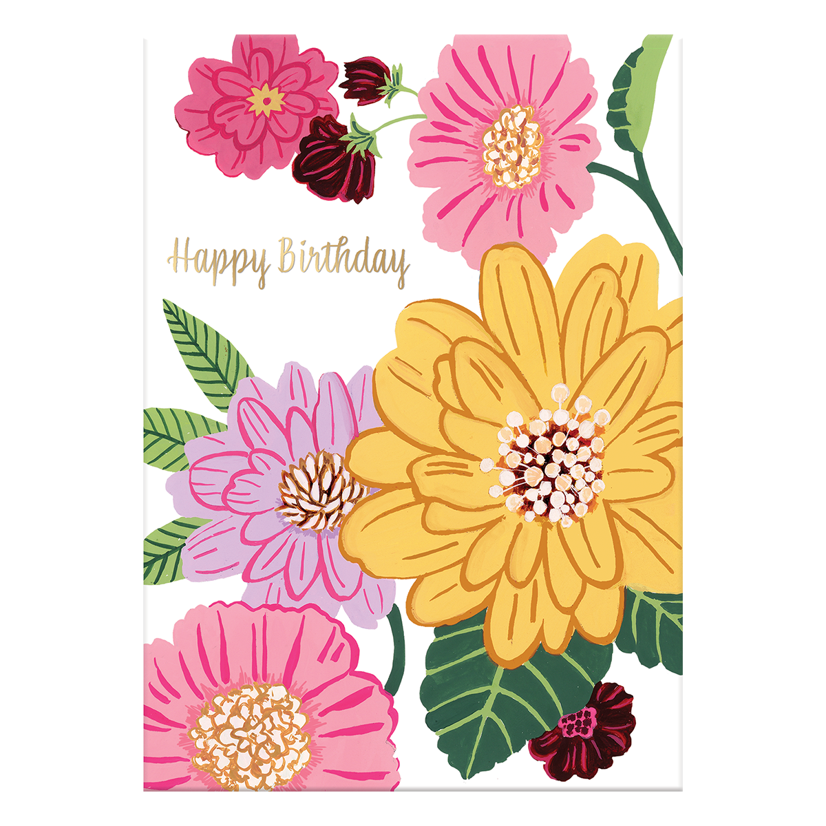 Graphic Flowers Greeting Card Product