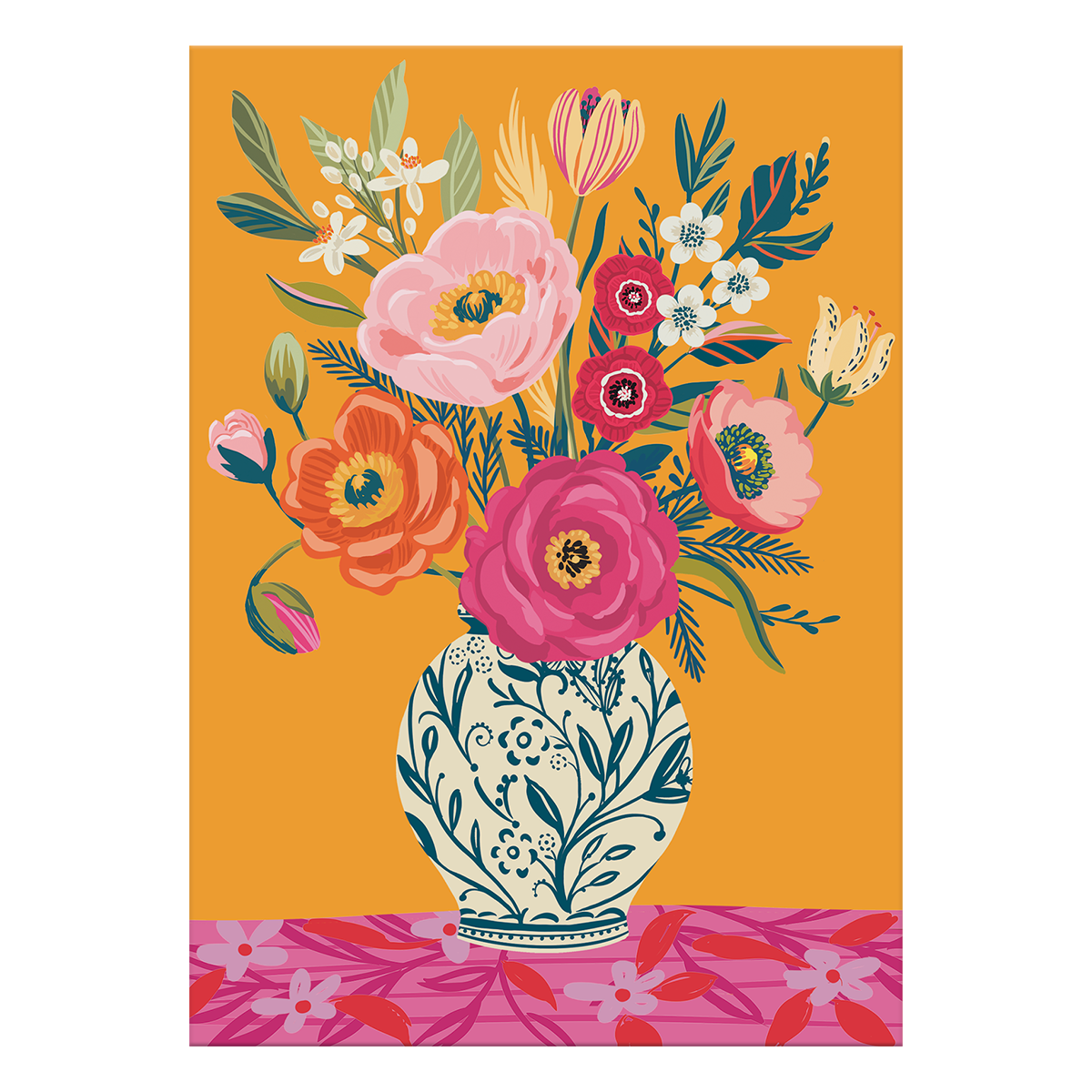 Blank Vase Greeting Card with envelope.