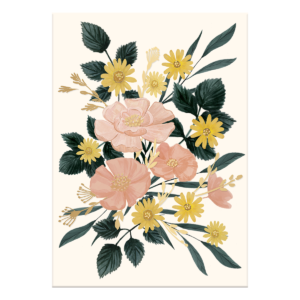 Blank Bouquet Greeting Card with envelope.