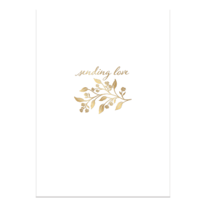 Sympathy Foil Sprig Greeting Card with envelope.