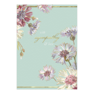 Sympathy Wildflowers Greeting Card with envelope.