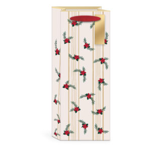 Winter Florals Cream Wine Bag