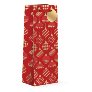 Holiday Ornaments Red Wine Bag