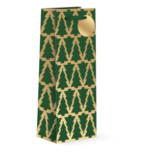 Holiday Trees Green Wine Bag