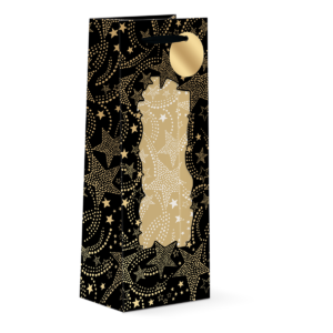 Holiday Window Stars Wine Bag