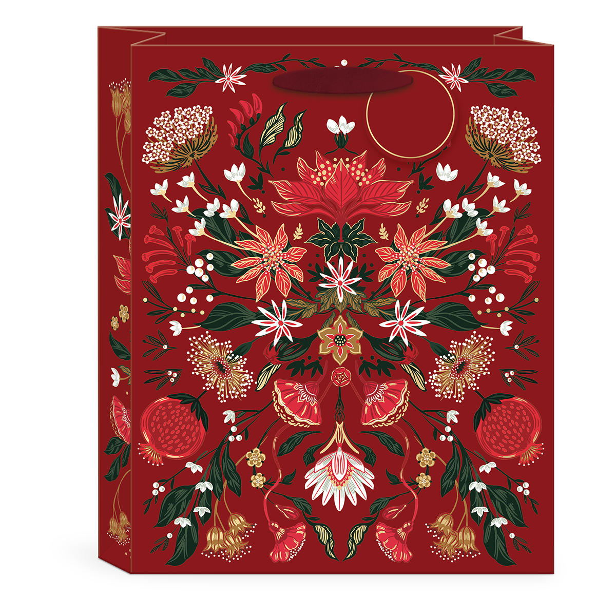 Christmas Garden Red Large Gift Bag Product