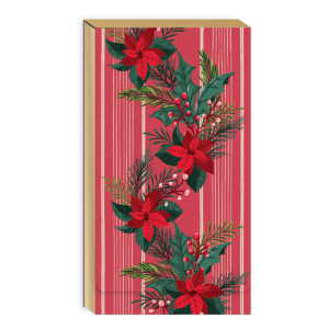 Tall notepad featuring winter florals red design.