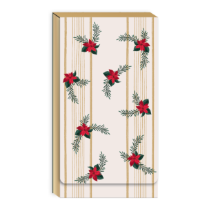 Tall notepad featuring winter florals cream design.