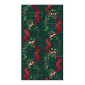 Winter Florals Green paper Guest Towels set.