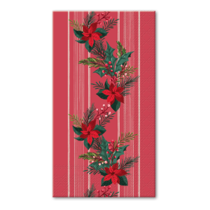 Winter Florals Red paper Guest Towels set.