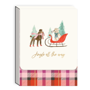 Snow Day Dogs Poodle Pocket Notepad