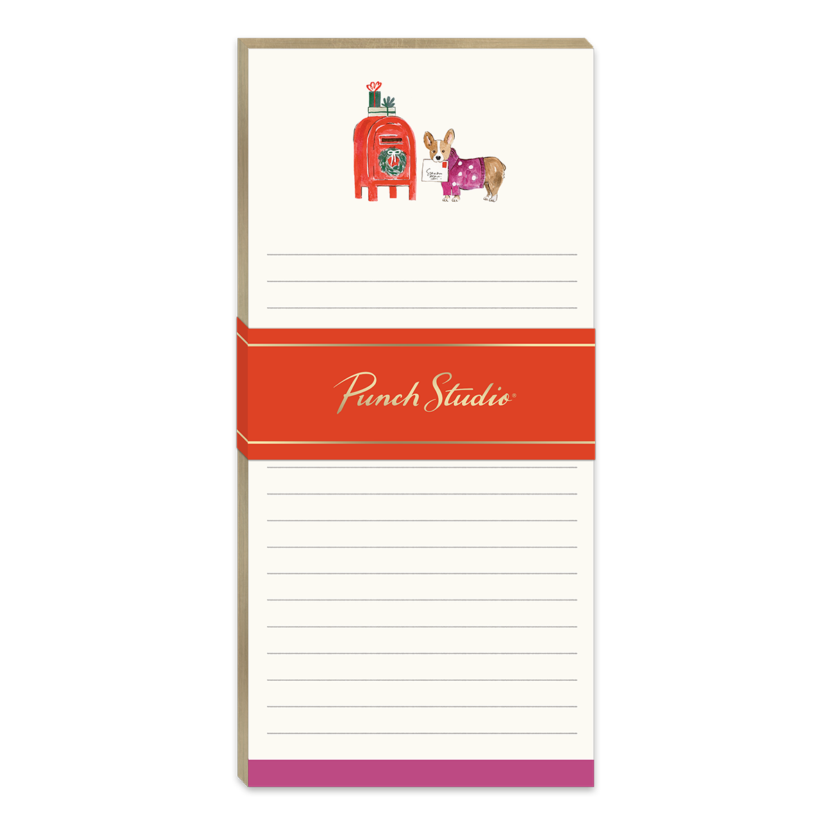 Snow Day Dogs Corgi Magnetic List Pad