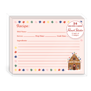 Holiday Gingerbread House Recipe Cards set.