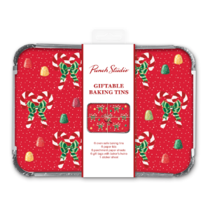 Holiday Candy Cane Gumdrop themed Large Baking Tin.