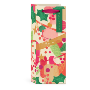 Holiday Deck The Halls Wine Bag