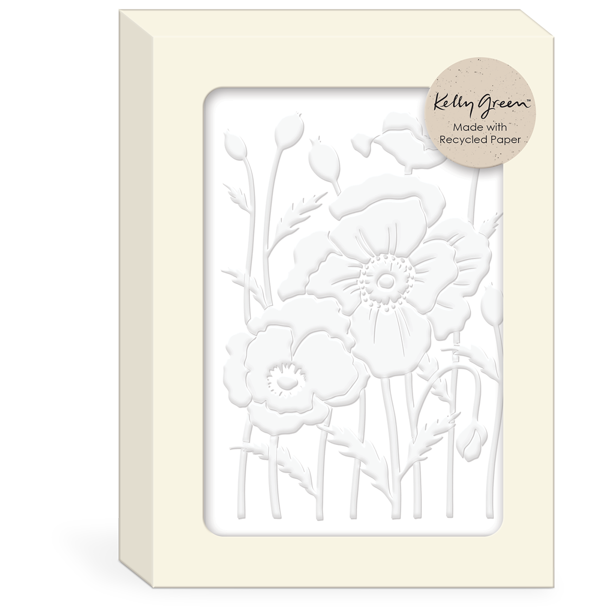 Embossed Poppies Note Cards.