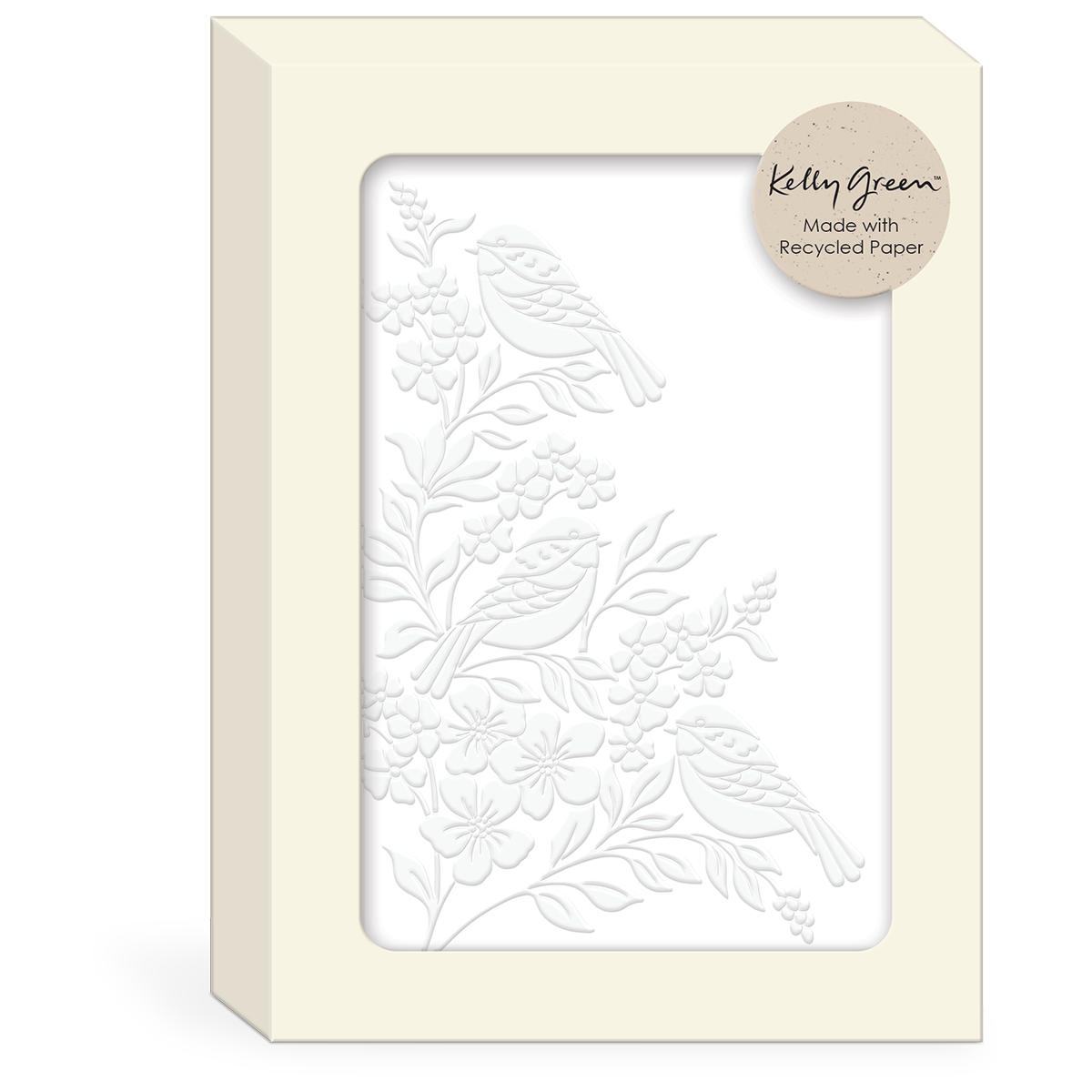Embossed Floral Birds Note Cards.