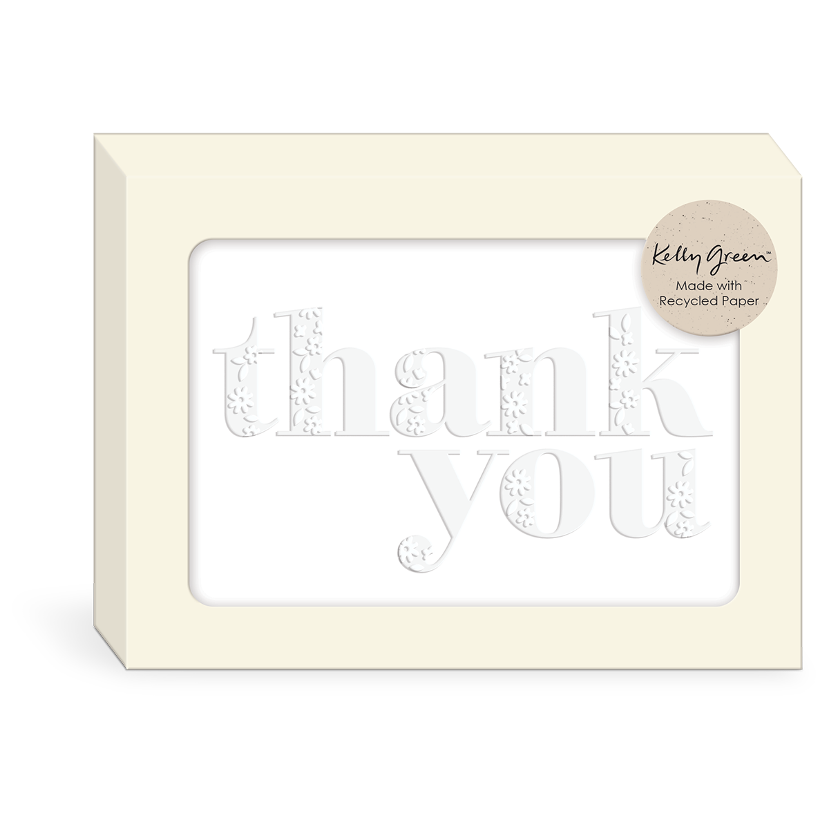 Embossed Floral Thank You Note Cards.