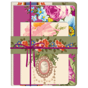 Notebook set with timeless treasures floral theme.