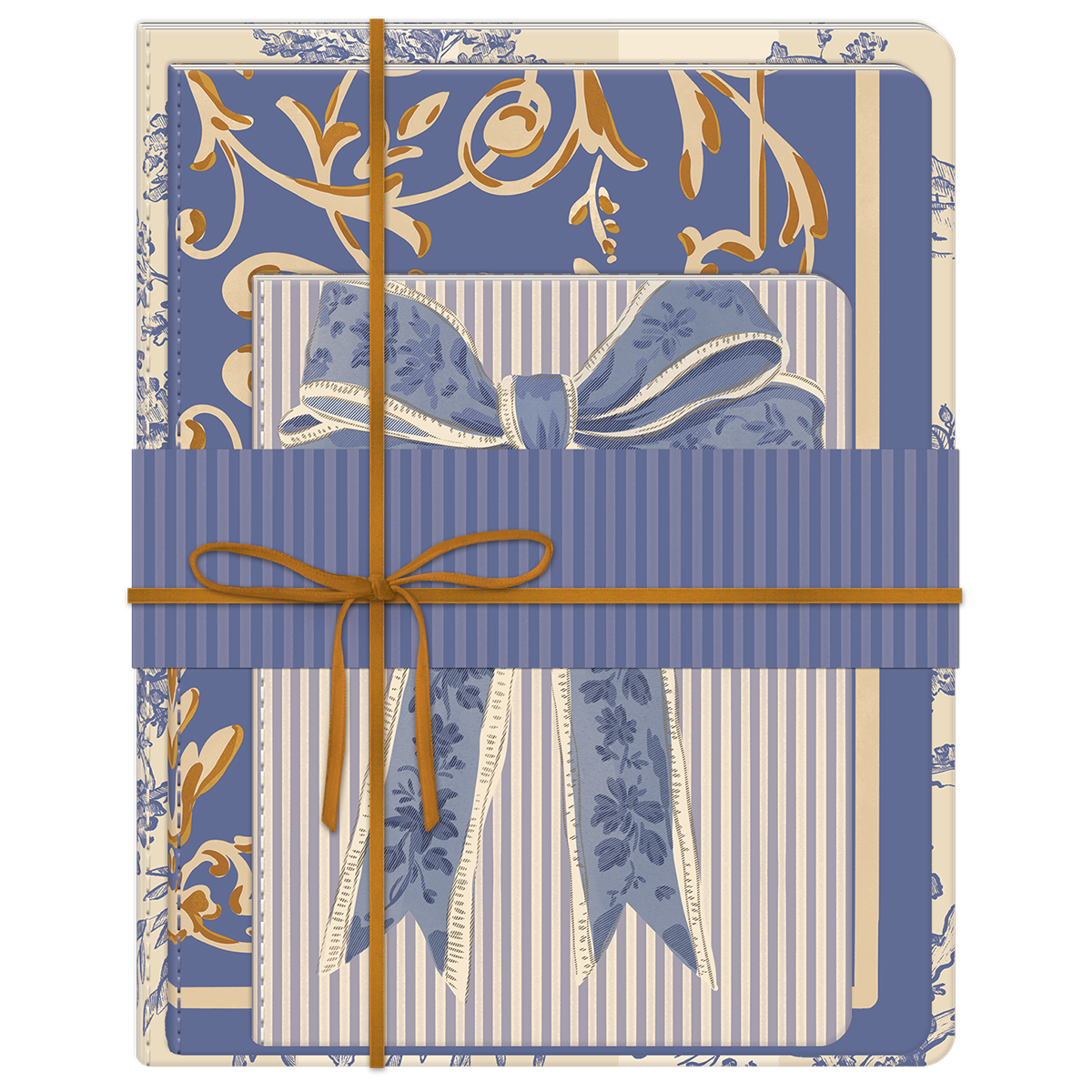 Notebook set with timeless treasures bow theme.