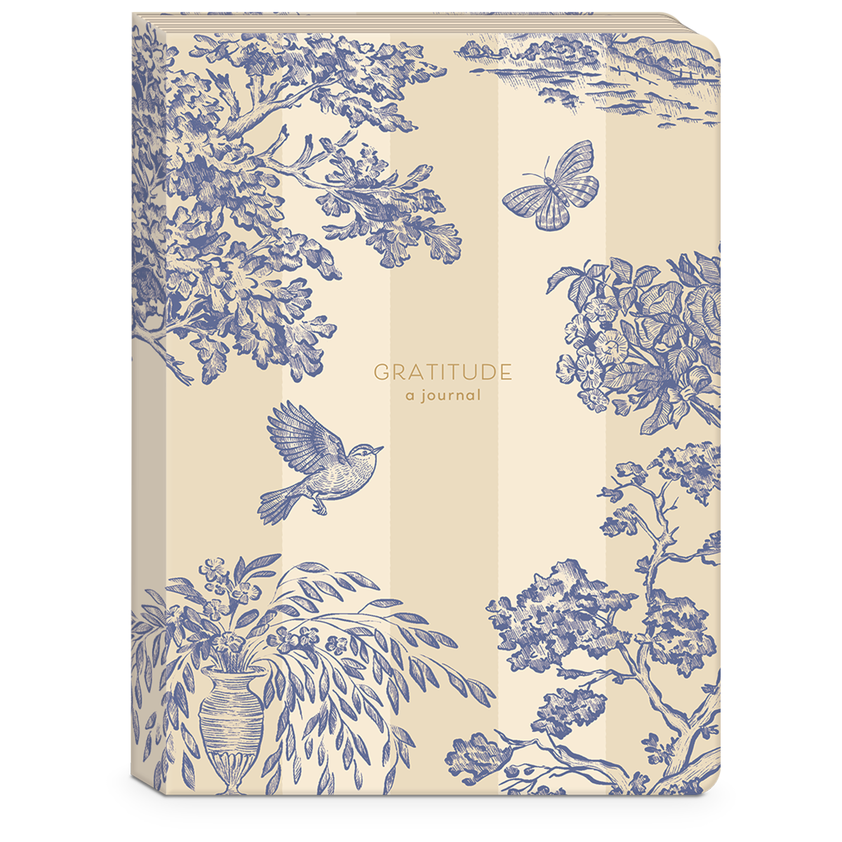 Decorative guided journal with timeless treasures toile theme.