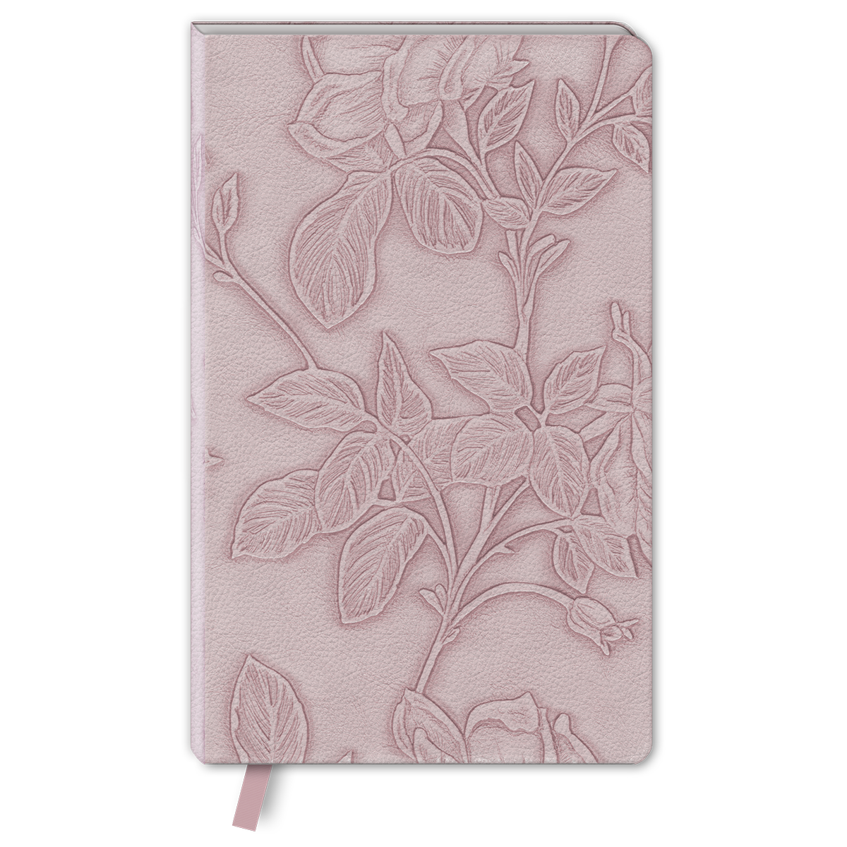 Decorative softcover journal with timeless treasures lilac theme in vegan leather.