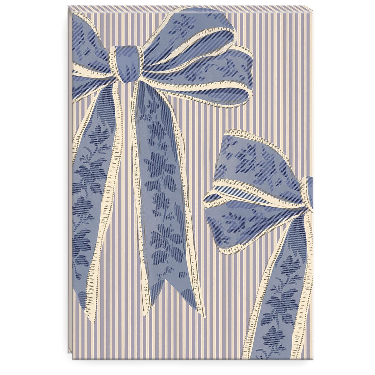 Flip-top notepad featuring timeless treasures bow theme.