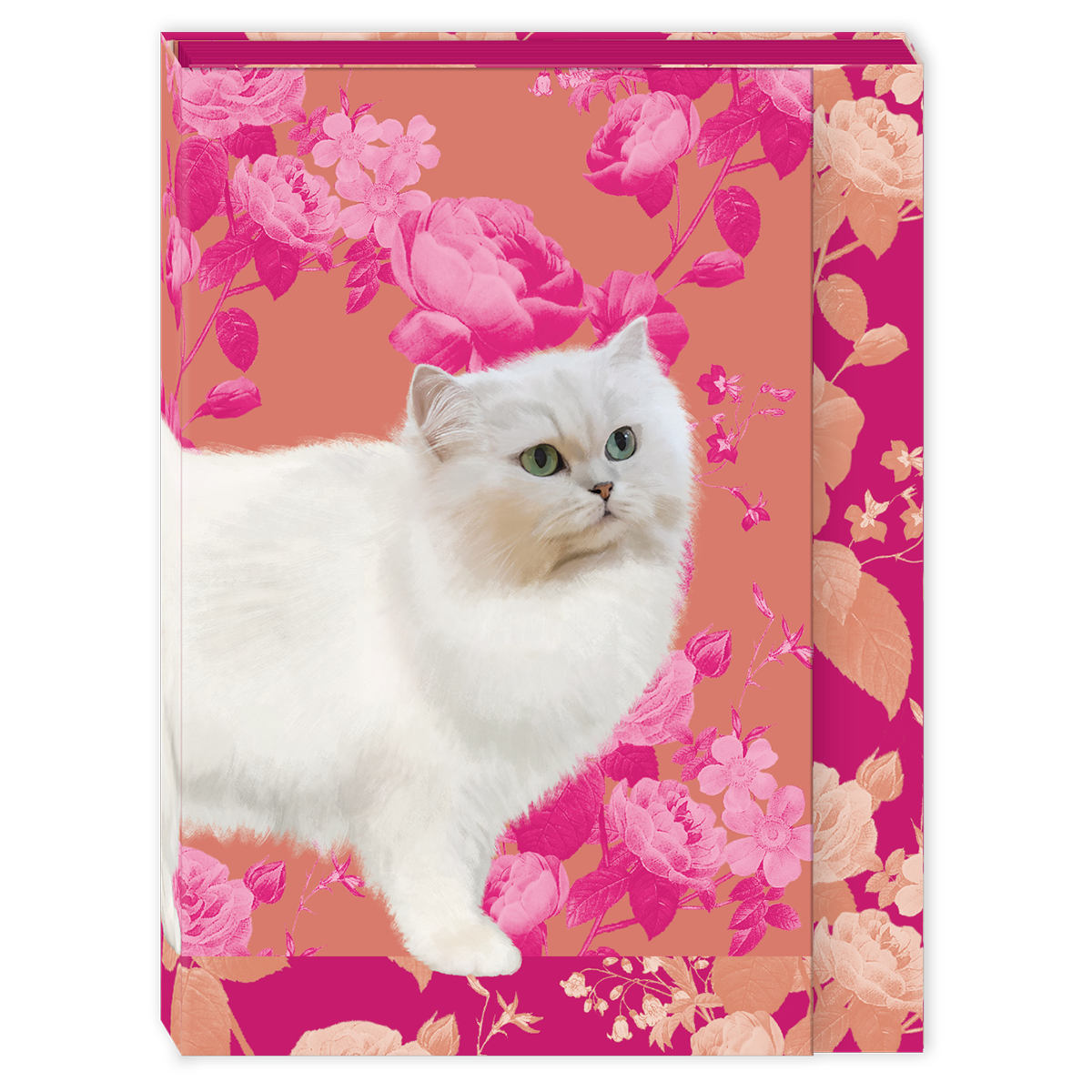 Pocket notepad featuring petals and paws persian floral design.